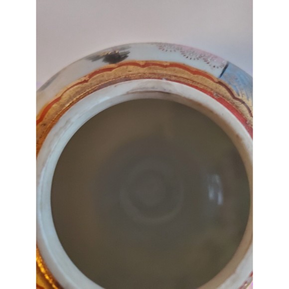 A Vintage Hand Painted Japanese Porcelain Ginger Jar I E & C Co Japan As-Is - Picture 4 of 12